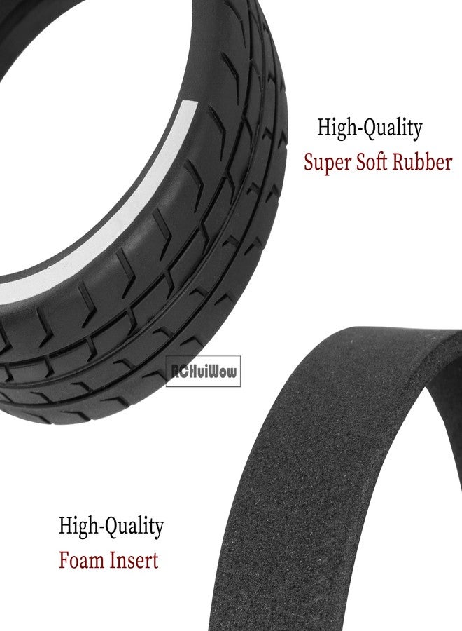 عجلات وإطارات سيارات التحكم عن بعد RCHuiWow، إطارات سيارات باغي لسيارات تايفون 6S BLX بمقياس 1/8، وإنفراكشن 6S BLX بمقياس 1/7، وليمتلس، عجلات وإطارات سيارات تحكم عن بعد سداسية الشكل مقاس 17 مم، ملصقة مسبقًا، مزودة بحشوات إسفنجية، 4 قطع، سطح من الكربون الأسود - Image 5